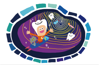 デンタル星を出発するスイッチくん